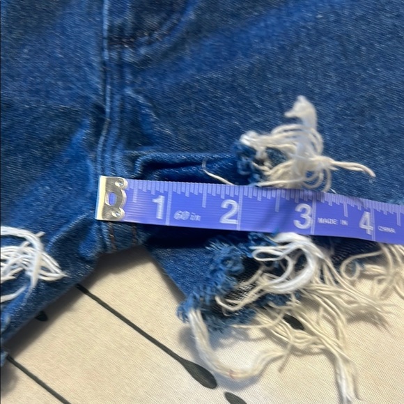 Vintage Wrangler Blue Jean Shorts with Distressed Cut-Off Style.  Size 22. - Picture 8 of 8